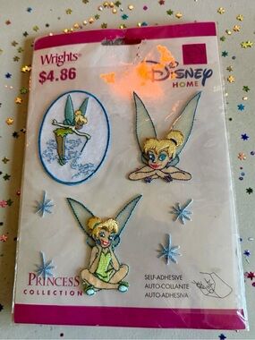 Vintage DISNEY NEW SET TINKER BELL and STARS PATCHES TINKERBELL NWT